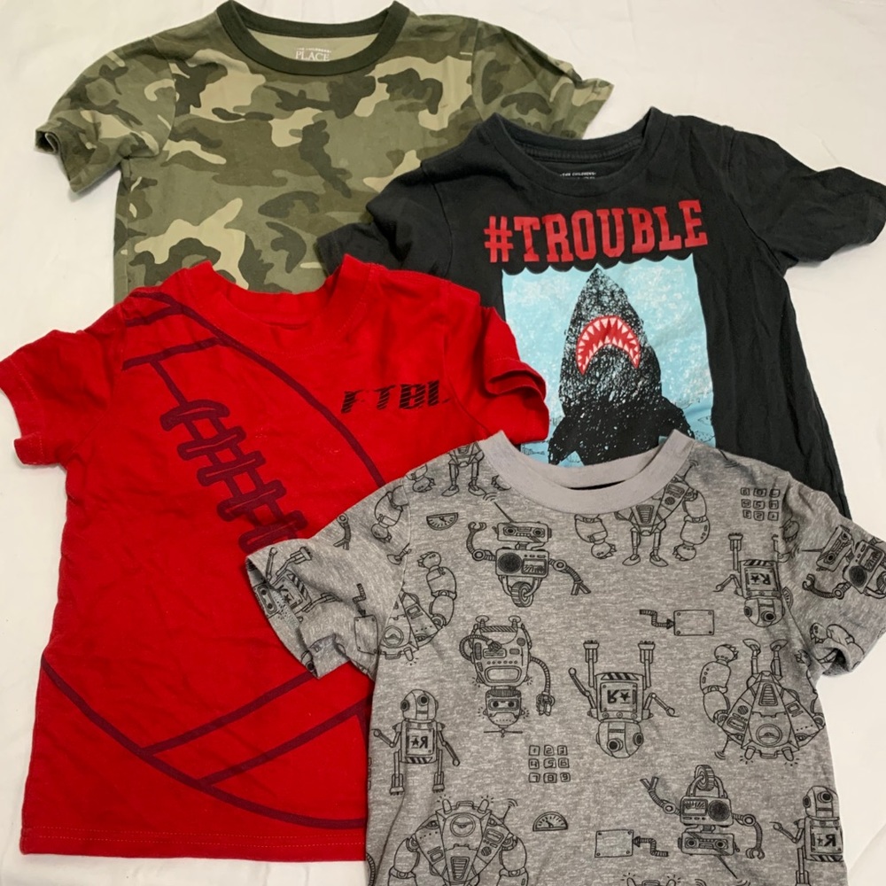 5t boys short sleeve shirts 4pcs pack